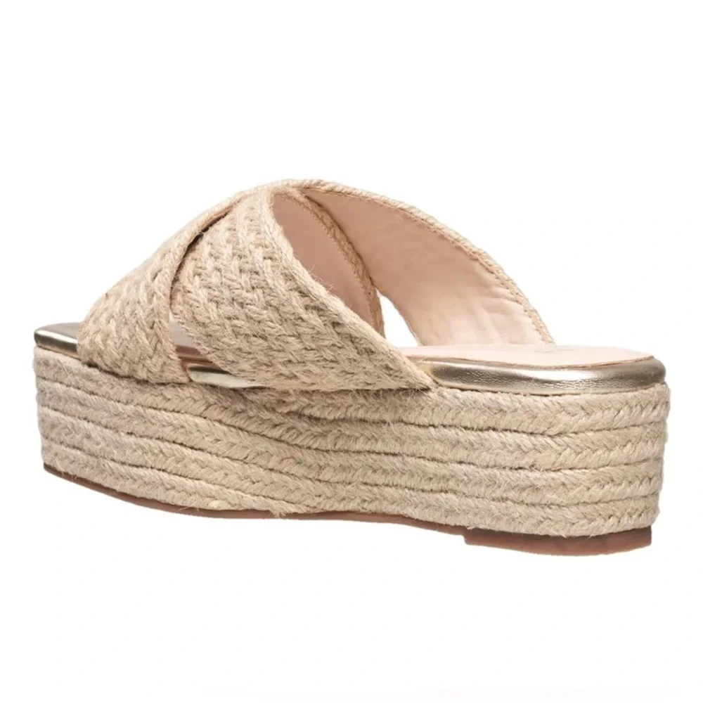 HALSTON Network Espadrille Sandal - natural - size 8.5